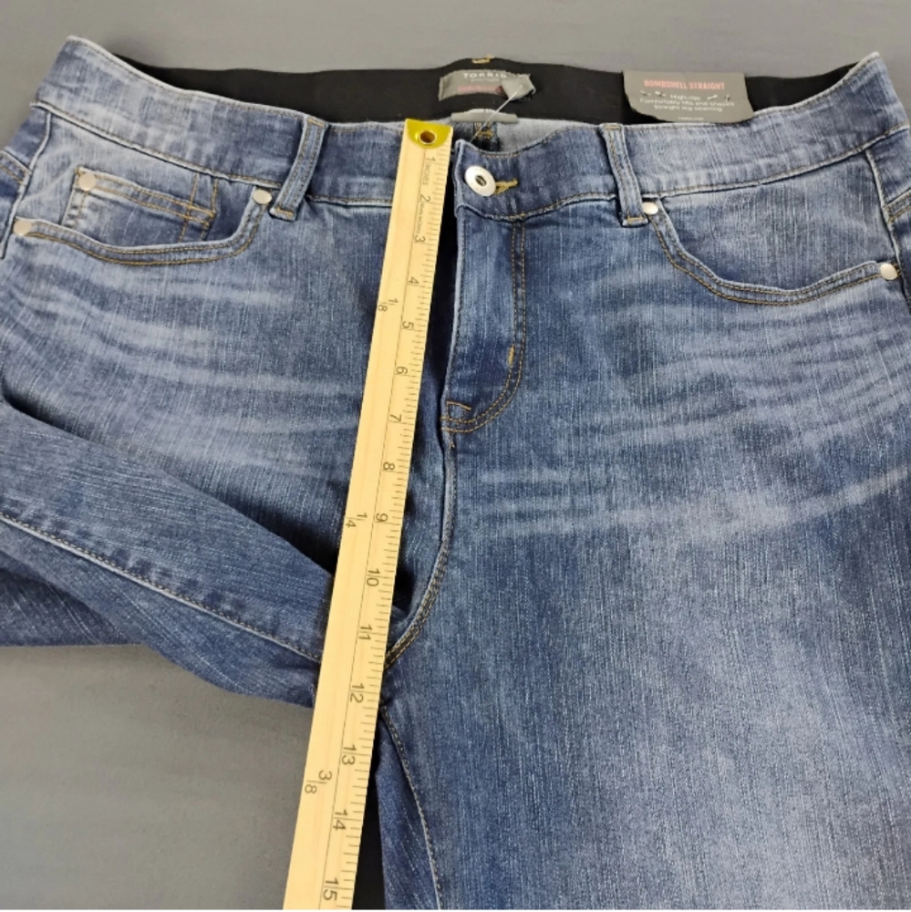 Torrid Feel The Fit Bombshell Straight Jeans Womens 20R  Premium Strech NEW $95 - Picture 9 of 16